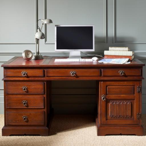 2798 Pedestal Desk Old Charm Furniture - Wood Bros