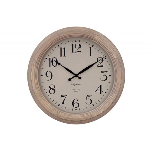 Harrison Wall Clock in Seasoned Solid  Oak - Neptune Furniture