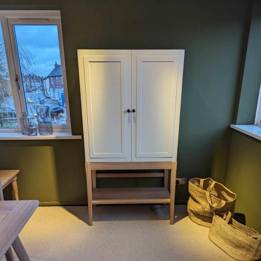 Neptune Ardingly Cabinet with Marble Base & Oak Shelf - Neptune Sale - Ex-Display Furniture Clearance