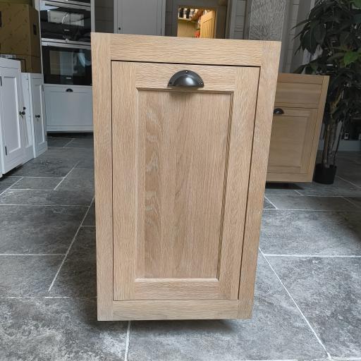 Neptune Henley Kitchen Oak 465 Double Bin Cabinet  - Neptune Sale - Ex-Display Kitchen Clearance