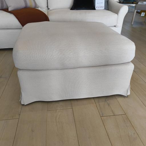 Neptune Long Island Footstool in Pale Oat ex-display - Neptune Sale - Furniture Clearance